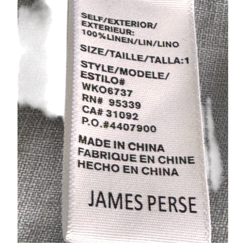 James Perse Linen Long Sleeves Button-Up Mini-Shirt Dress Sz 1 (S} - Picture 9 of 10